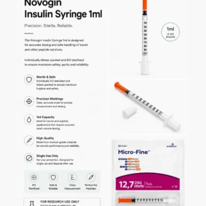 Novogin Insulin Syringe 1ml (Pack of 10) product image