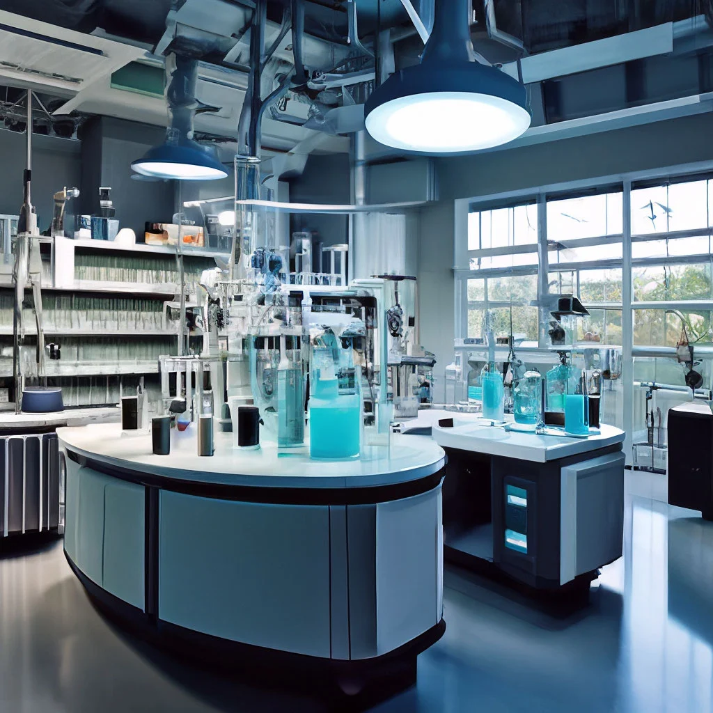 Laboratory technician documenting a controlled research process