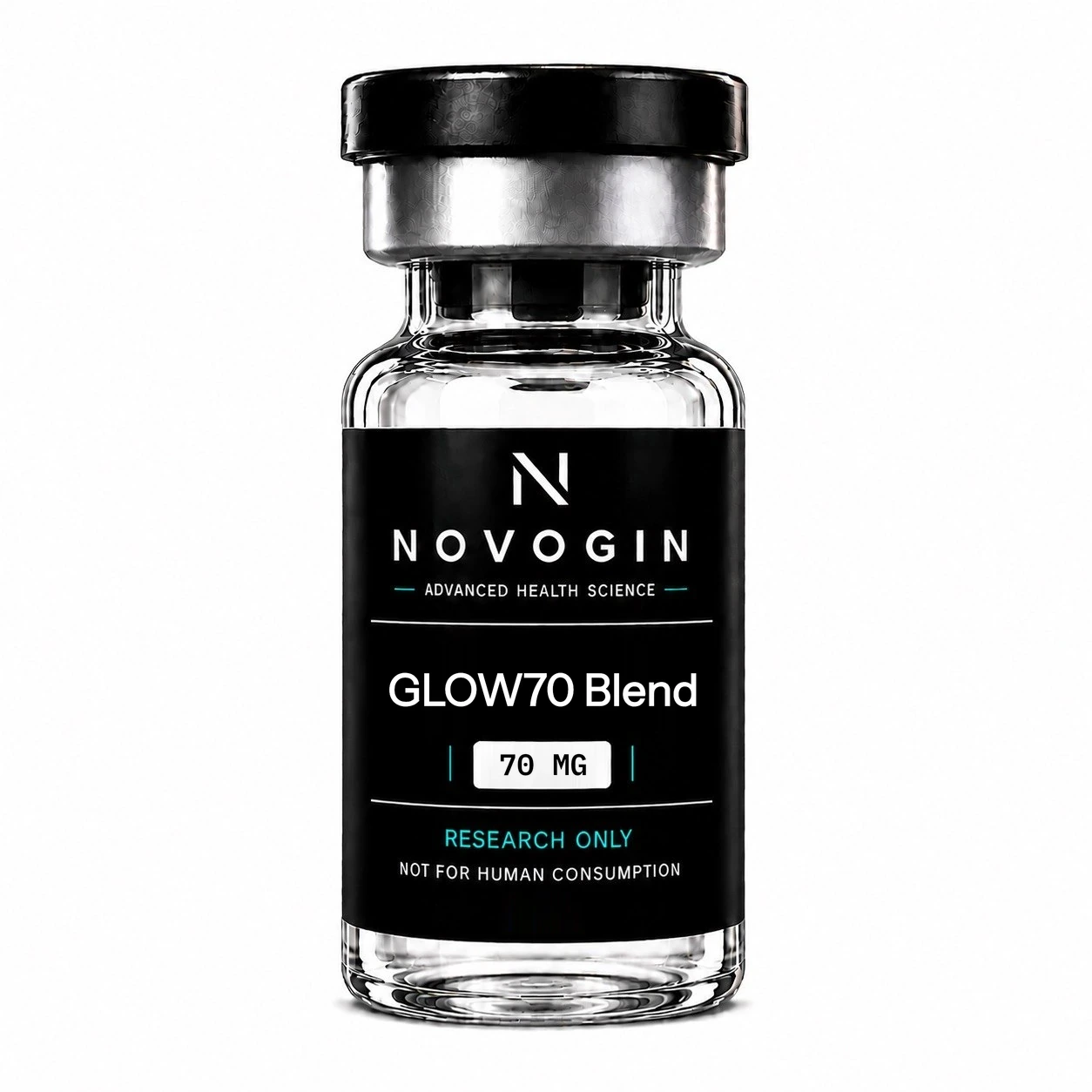 Novogin GLOW70 Blend – Research Peptide Blend vial, 70 MG